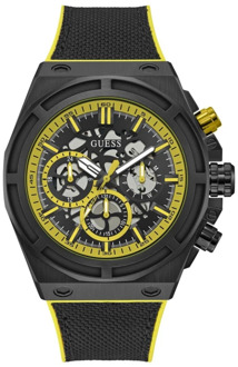 Guess Masterpiece Multifunctioneel Horloge Zwart Geel Guess , Black , Heren - ONE Size