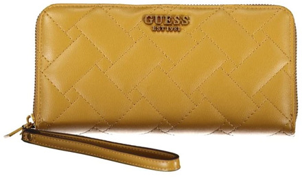 Guess Maxi-Portefeuille Gracelynn Doorgestikt Geel - T/U