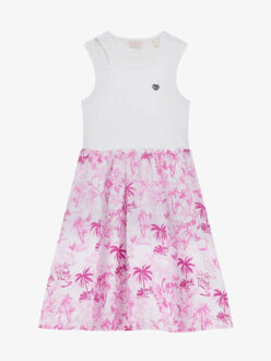 Guess Meisjes jurk mixed fabric Wit - 122