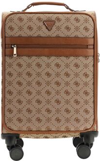 Guess Melinda Logo 18 In 8-Wheeler latte logo zachte koffer Bruin - H 54 x B 33 x D 22 cm