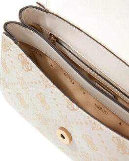 Guess Melinda logo top handtas - maat One size Ecru