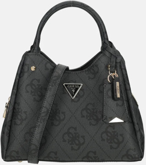 Guess Meridian girlfriend handtas S coal logo Zwart