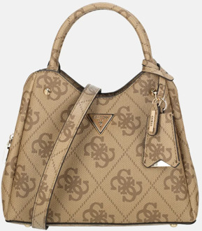 Guess Meridian girlfriend handtas S latte logo Bruin