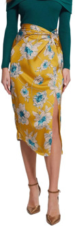 Guess Midi Skirts Guess , Yellow , Dames - S,Xs