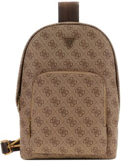 Guess Milano Backpack Crossover beige\brown schoudertas heren Multicolor - H 31 x B 21 x D 5 cm