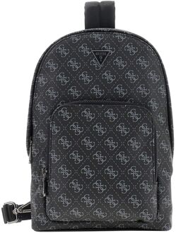 Guess Milano Backpack Crossover dark black schoudertas heren Zwart - H 31 x B 21 x D 5 cm