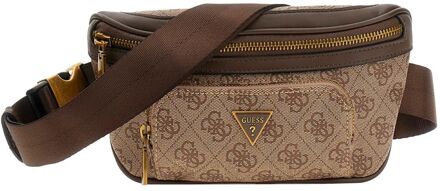 Guess Milano Bumbag M beige/brown heuptas crossbody tas heren Multicolor - H 12 x B 23 x D 2,5 cm