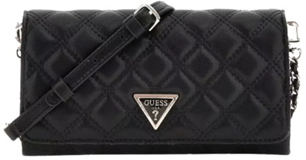 Guess Mini-Crossbody Giully Doorgestikt Zwart - T/U