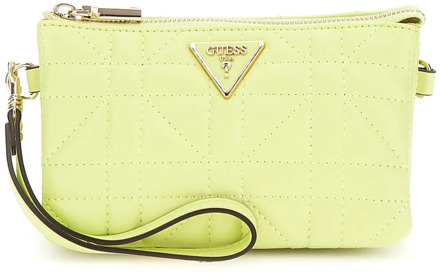 Guess Mini Drievoudige Compartiment Rits Boven Tas Guess , Yellow , Dames - ONE Size