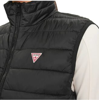 Guess Mini G mouwloze gewatteerde jas voor dames Zwart - L