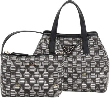 Guess Mini-Handtas G Wave Geometrische Print Zwart - T/U