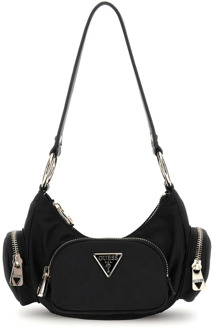 Guess Mini-Schoudertas Gemma Saffiano Zwart - T/U