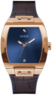 Guess Minimalistische Stijl Leren Armband Horloge Guess , Yellow , Heren - ONE Size