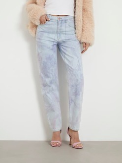Guess Mom Jeans Met Print Lichtblauw - 29