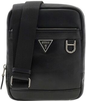 Guess Monaco Crossbody black schoudertas heren Zwart - H 22 x B 18 x D 5 cm