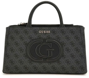 Guess Monogram Eco Mietta Handtas Guess , Black , Dames - ONE Size