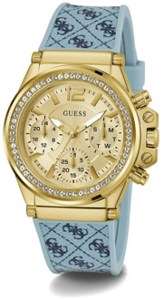 Guess Multifunctioneel Horloge 4G-Logo Lichtblauw - T/U