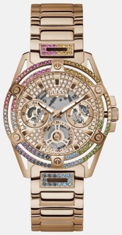 Guess Multifunctioneel Horloge Kristallen roze goud - T/U