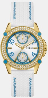 Guess Multifunctioneel Horloge Met Kristallen Lichtblauw - T/U