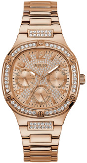 Guess Multifunctioneel Horloge Met Kristallen roze goud - T/U