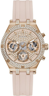 Guess Multifunctioneel Horloge Met Kristallen Roze - T/U