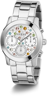 Guess Multifunctioneel Horloge Met Kristallen Zilver - T/U