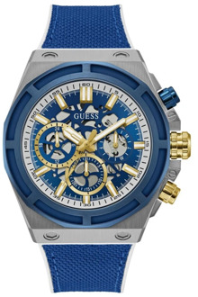 Guess Multifunctioneel Siliconen Horloge Blauw - T/U
