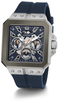 Guess Multifunctioneel Siliconen Horloge Zilver - T/U