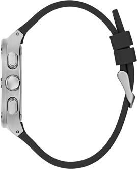 Guess Multifunctioneel Zwart Zilver Horloge Hoofdlijn Guess , Gray , Heren - ONE Size