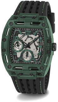 Guess Multifunctionele Phoneix Horloge Zwart Groen Guess , Green , Heren - ONE Size