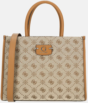 Guess Neda comp tote shopper latte logo Bruin