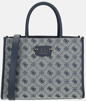 Guess Neda comp tote shopper navy logo Blauw