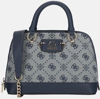 Guess Neda Dome handtas navy logo Blauw