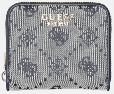 Guess Neda portemonnee S navy logo Blauw