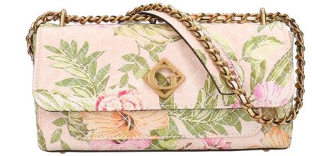 Guess Nerina Convertible Xbody Flap peach floral Roze - H 12 x B 27 x D 7