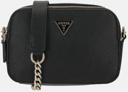 Guess Noelle II camera crossbody tas black Zwart