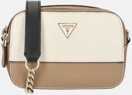 Guess Noelle II camera crossbody tas tan multi Cognac