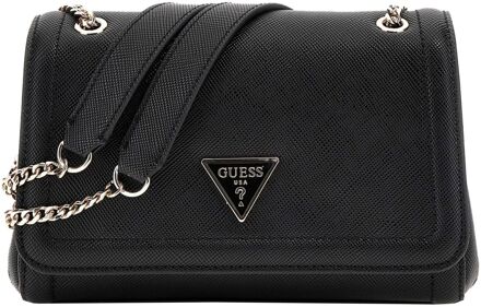 Guess Noelle II Cnvrtble Xbody Flap black crossbody dames Zwart - H 16 x B 24 x D 7 cm