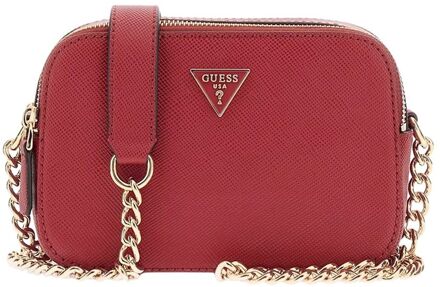 Guess Noelle II Crossbody Camera garnet schoudertas dames Rood - H 13 x B 20 x D 8 cm