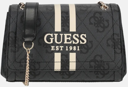 Guess Noelle II crossbody tas coal logo Zwart