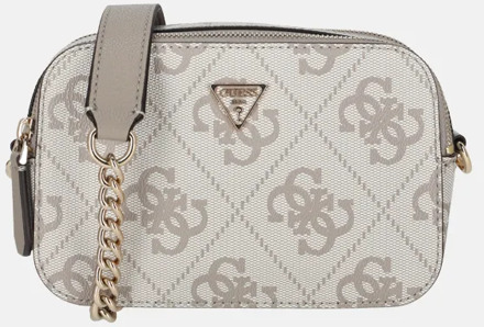 Guess Noelle II crossbody tas dark taupe logo