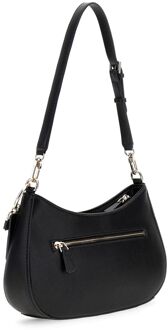 Guess Noelle II Schoudertas met Ritssluiting Zwart