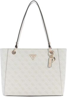 Guess Noelle II tote bag bone logo schoudertas dames Beige - H 26 x B 37 x D 9,5 cm
