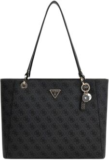 Guess Noelle II tote bag coal logo schoudertas dames Zwart - H 26 x B 37 x D 9,5 cm
