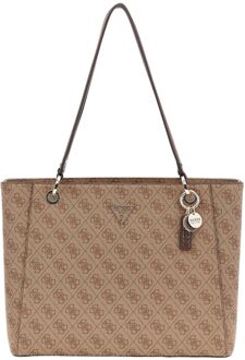 Guess Noelle II tote bag latte logo/brown schoudertas dames Bruin - H 26 x B 37 x D 9,5 cm