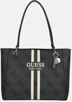 Guess Noelle II tote shopper coal logo Zwart