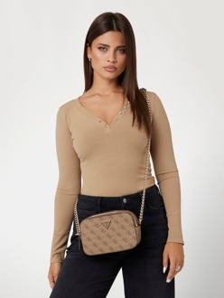 Guess Noelle Mini Crossbodytas 4G-Logo Beige - T/U