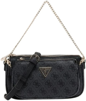 Guess Noelle Mini Crossbodytas 4G-Logo Zwart multi - T/U