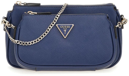 Guess Noelle Saffiano Mini Crossbodytas Blauw - T/U