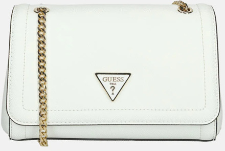 Guess Noelle Saffiano Mini Crossbodytas Wit - T/U